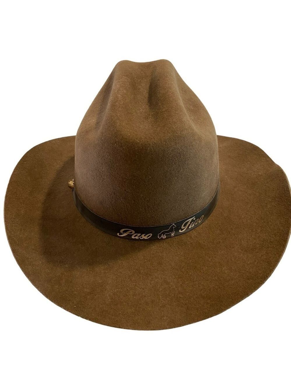 Paso Fino MonteCarlo brown felt hat wide cowboy size 54 -3 1/2